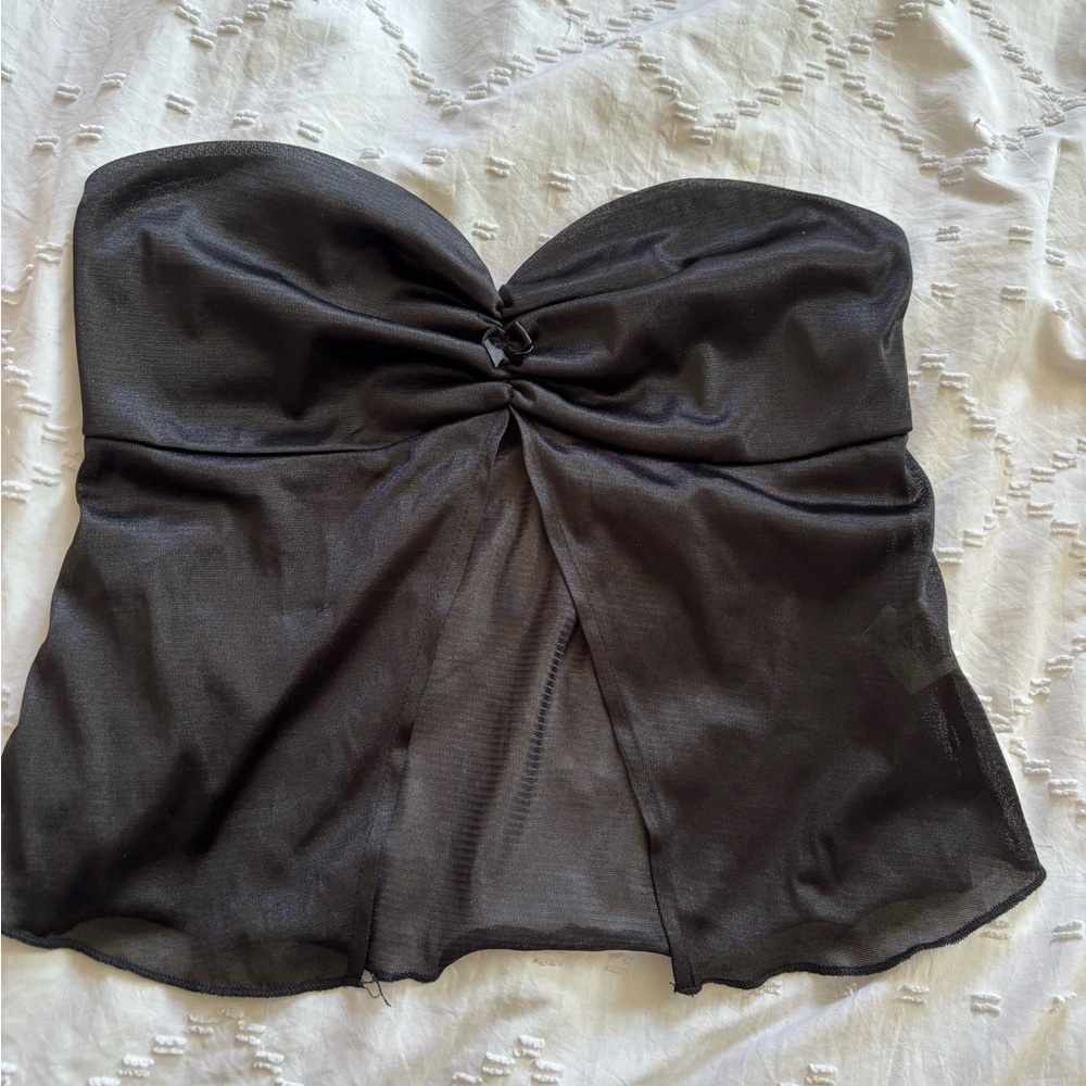 SHEIN Charcoal Strapless Top